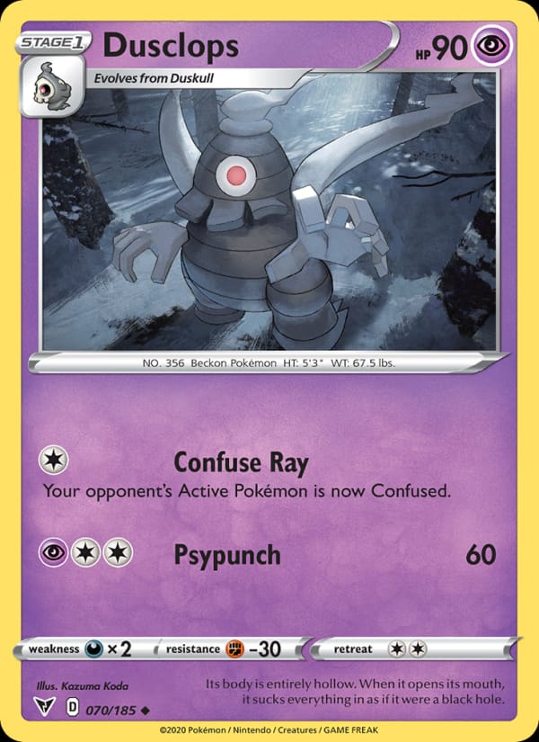 Dusclops 070/185 Vivid Voltage Pokémon card