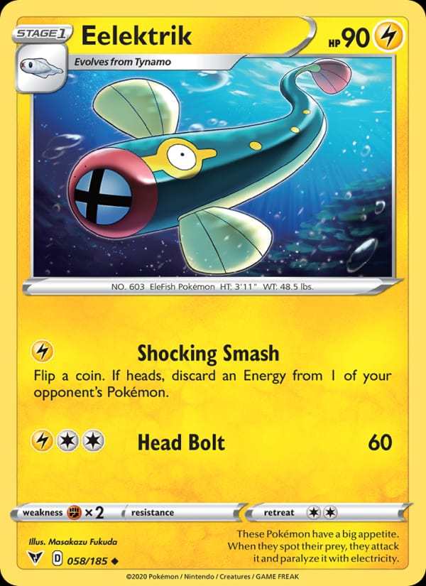Eelektrik 058/185 Vivid Voltage Pokémon card