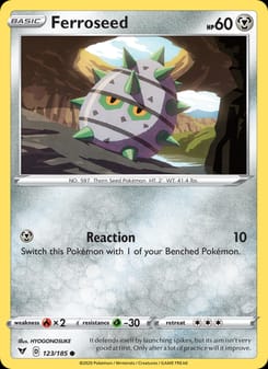 Ferroseed 123/185 Common – Vivid Voltage Pokémon card