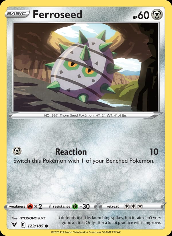 Ferroseed 123/185 Vivid Voltage Pokémon card