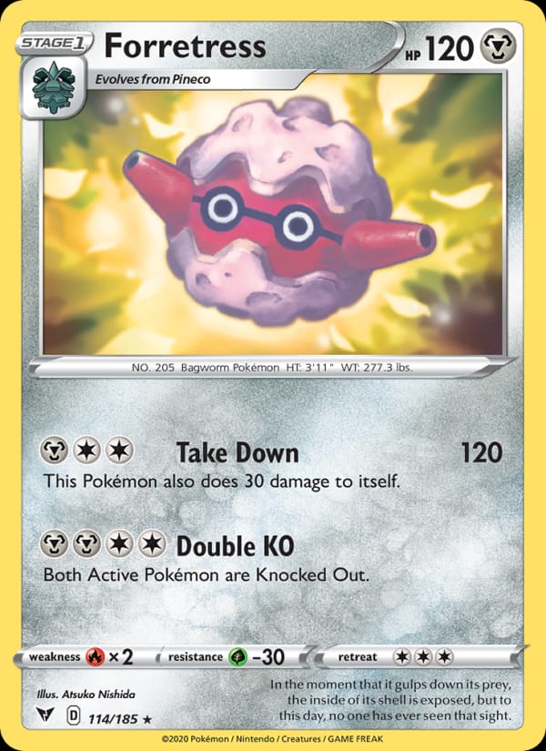 Forretress 114/185 Vivid Voltage Pokémon card