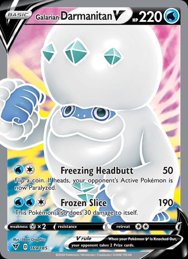 Galarian Darmanitan V 169/185 Vivid Voltage Pokémon card