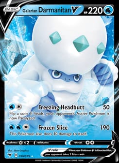 Galarian Darmanitan V 036/185 Ultra Rare – Vivid Voltage Pokémon card