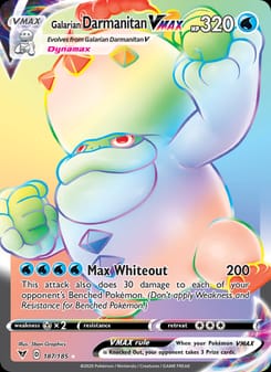 Galarian Darmanitan VMAX 187/185 Secret Rare – Vivid Voltage Pokémon card
