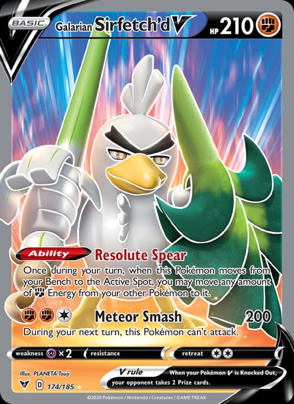 Galarian Sirfetch'd V 174/185 Vivid Voltage Pokémon card