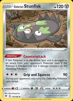 Galarian Stunfisk 125/185 Uncommon – Vivid Voltage Pokémon card