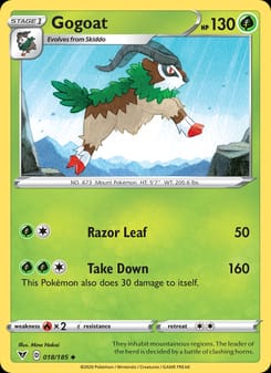 Gogoat 018/185 Uncommon – Vivid Voltage Pokémon card