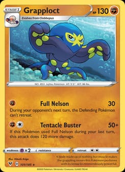 Grapploct 101/185 Rare – Vivid Voltage Pokémon card