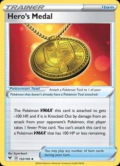 Hero's Medal 152/185 Uncommon – Vivid Voltage Pokémon card