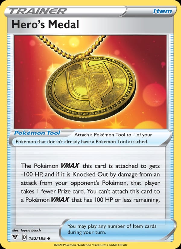 Hero's Medal 152/185 Vivid Voltage Pokémon card