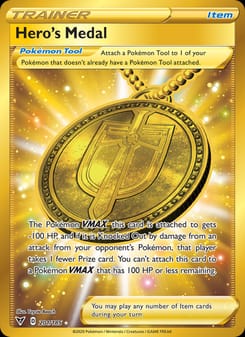 Hero's Medal 201/185 Secret Rare – Vivid Voltage Pokémon card