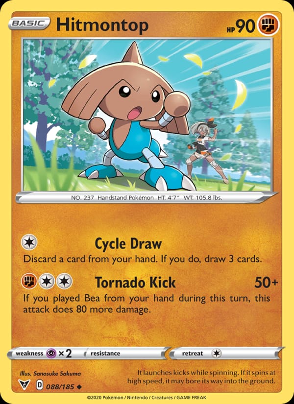 Hitmontop 088/185 Vivid Voltage Pokémon card