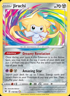 Jirachi 119/185 Amazing Rare – Vivid Voltage Pokémon card
