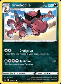 Krookodile 109/185 Rare – Vivid Voltage Pokémon card