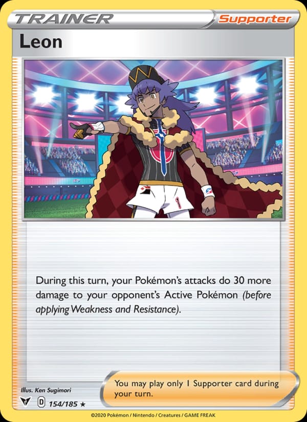 Leon 154/185 Vivid Voltage Pokémon card