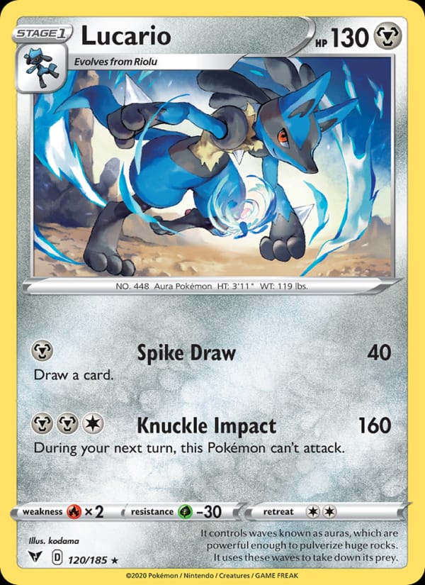 Lucario 120/185 Vivid Voltage Pokémon card
