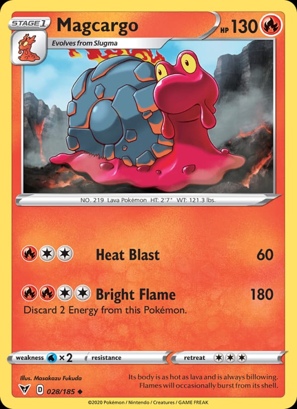 Magcargo 028/185 Vivid Voltage Pokémon card