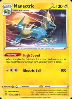 Manectric 052/185 Rare – Vivid Voltage Pokémon card
