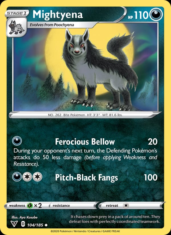 Mightyena 104/185 Vivid Voltage Pokémon card