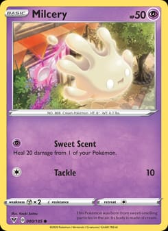Milcery 080/185 Common – Vivid Voltage Pokémon card