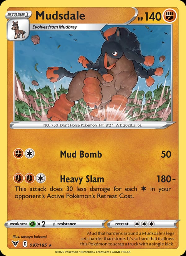 Mudsdale 097/185 Vivid Voltage Pokémon card