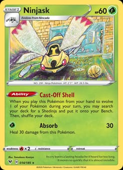 Ninjask 014/185 Rare – Vivid Voltage Pokémon card
