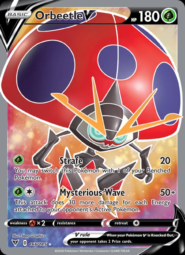 Orbeetle V 166/185 Vivid Voltage Pokémon card