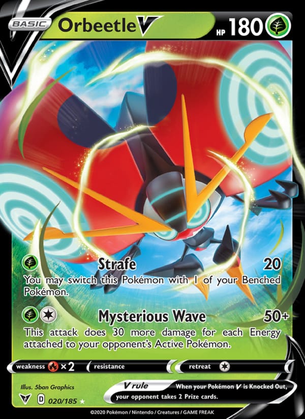 Orbeetle V 020/185 Vivid Voltage Pokémon card