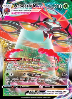 Orbeetle VMAX 021/185 Ultra Rare – Vivid Voltage Pokémon card