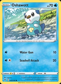 Oshawott 033/185 Common – Vivid Voltage Pokémon card