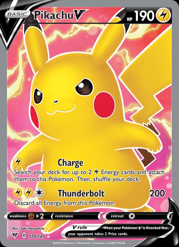 Pikachu V 170/185 Vivid Voltage Pokémon card