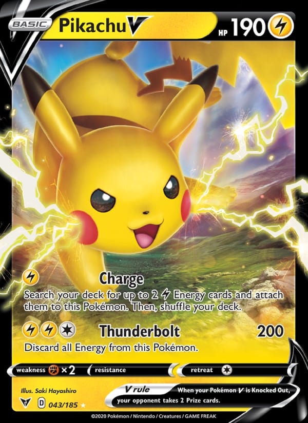 Pikachu V 043/185 Vivid Voltage Pokémon card