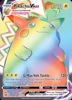 Pikachu VMAX 188/185 Secret Rare – Vivid Voltage Pokémon card