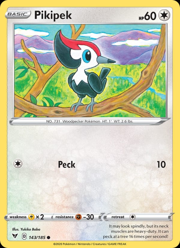 Pikipek 143/185 Vivid Voltage Pokémon card