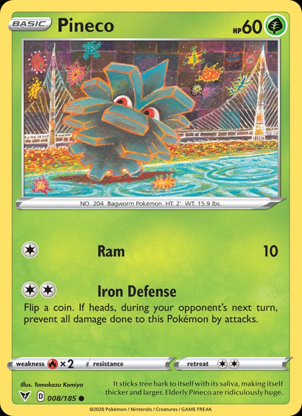 Pineco 008/185 Vivid Voltage Pokémon card