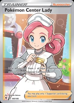 Pokémon Center Lady 185/185 Ultra Rare – Vivid Voltage Pokémon card