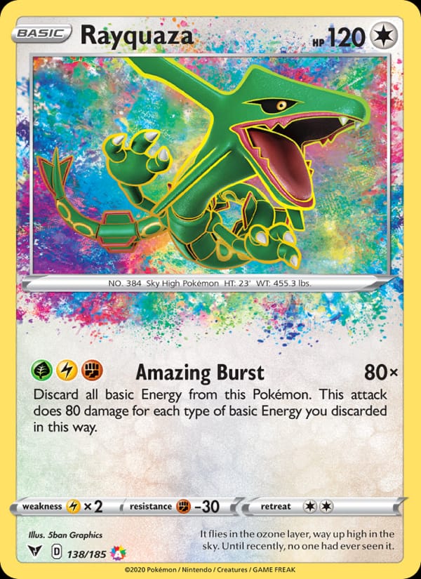 Rayquaza 138/185 Vivid Voltage Pokémon card