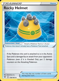 Rocky Helmet 159/185 Uncommon – Vivid Voltage Pokémon card