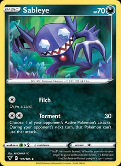 Sableye 105/185 Uncommon – Vivid Voltage Pokémon card