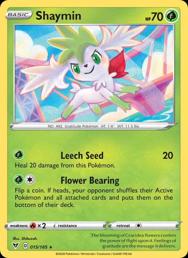 Shaymin 015/185 Vivid Voltage Pokémon card