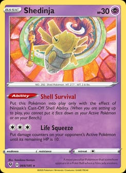 Shedinja 066/185 Rare – Vivid Voltage Pokémon card