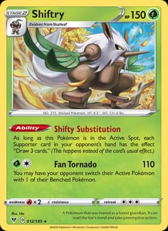 Shiftry 012/185 Rare – Vivid Voltage Pokémon card