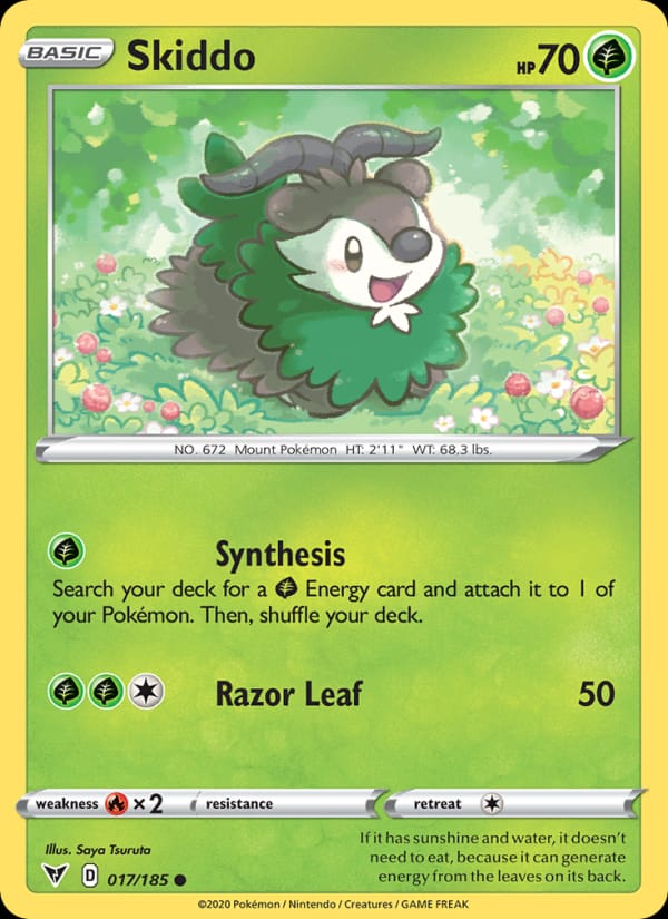 Skiddo 017/185 Vivid Voltage Pokémon card