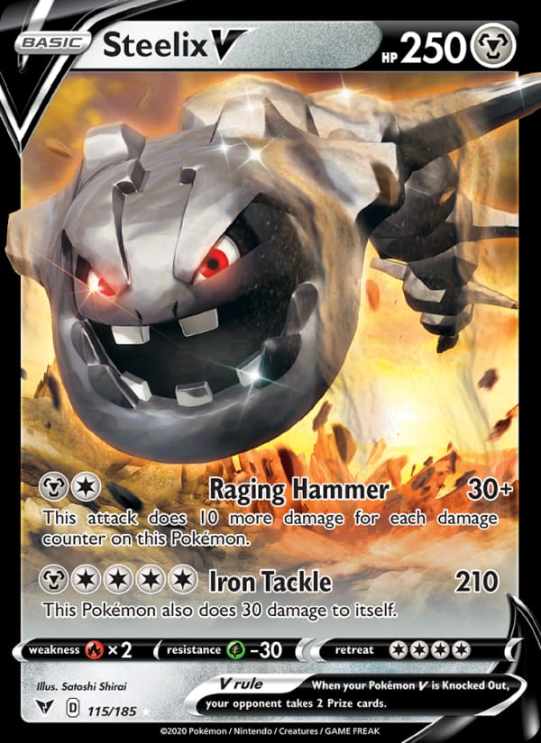 Steelix V 115/185 Vivid Voltage Pokémon card
