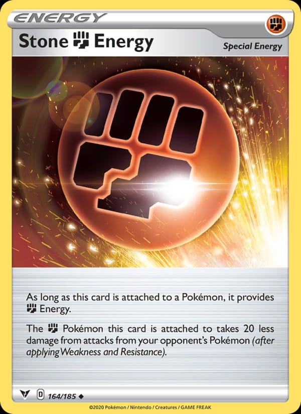 Stone Fighting Energy 164/185 Vivid Voltage Pokémon card
