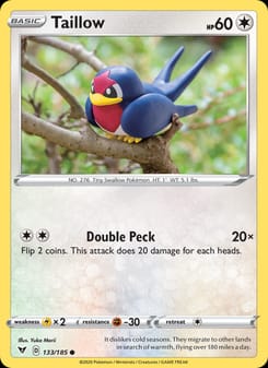 Taillow 133/185 Common – Vivid Voltage Pokémon card