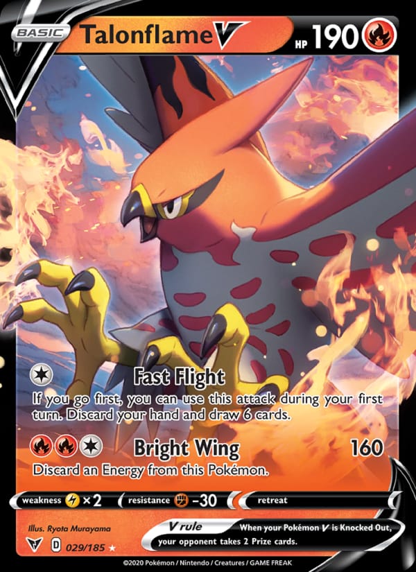 Talonflame V 029/185 Vivid Voltage Pokémon card