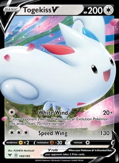 Togekiss V 140/185 Ultra Rare – Vivid Voltage Pokémon card