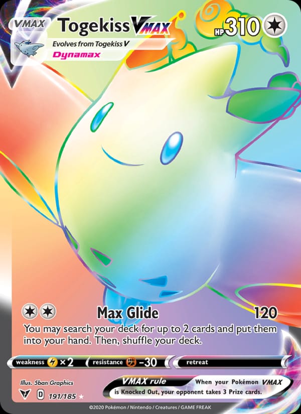Togekiss VMAX 191/185 Vivid Voltage Pokémon card