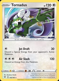 Tornadus 142/185 Holo Rare – Vivid Voltage Pokémon card